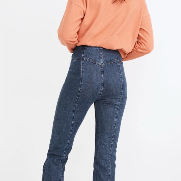 Madewell Blue High Rise Jeans slim Demi -boot - Picture 3 of 10